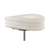 Mediterraneo Dual Light Table Lamp, Polished Chrome with Frosted White Glass