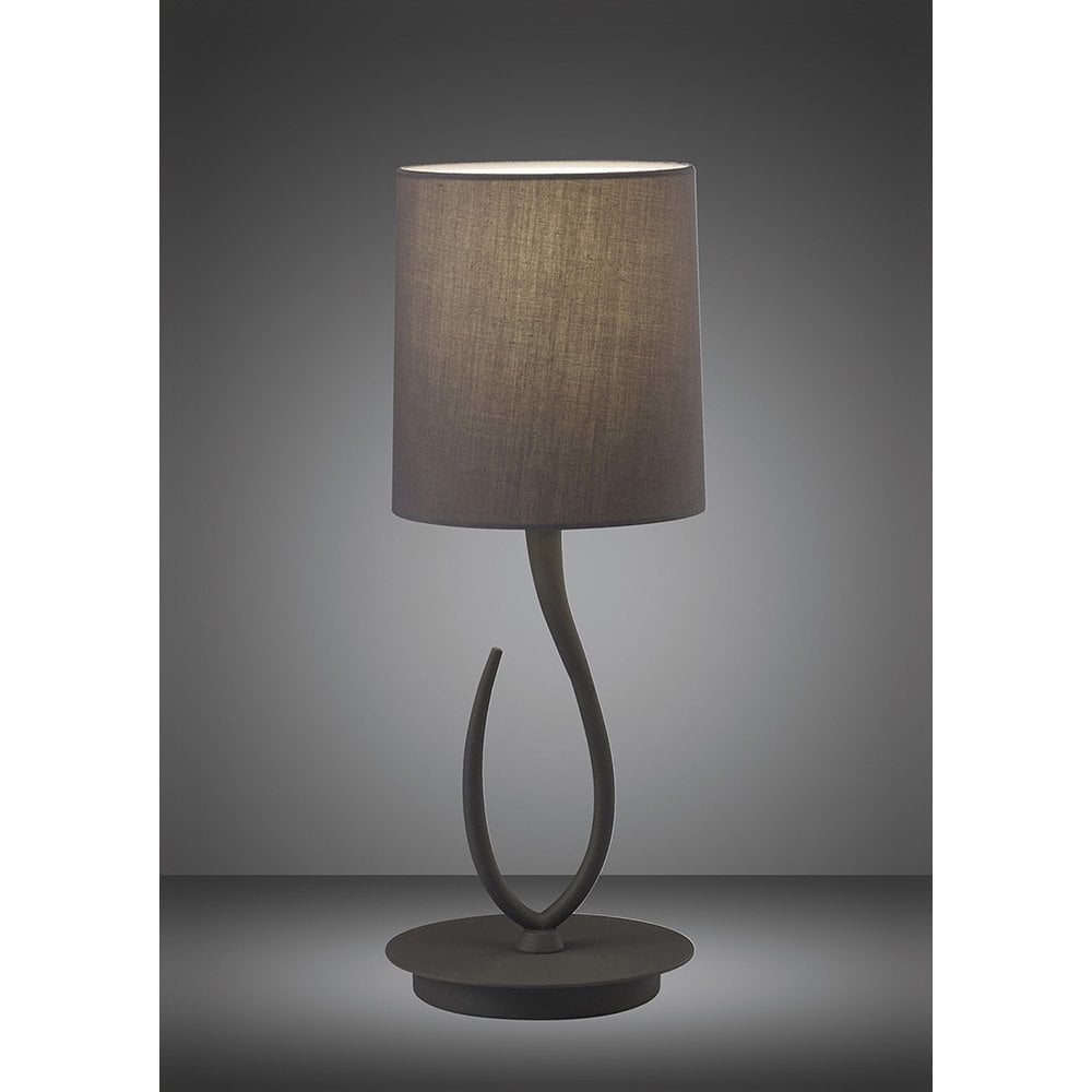 Contemporary Nordic Ash Grey Table Lamp with Elegant Shade Design