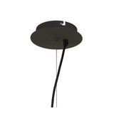 Lua 3-Light Ash Grey Pendant with Elegant Fabric Shade