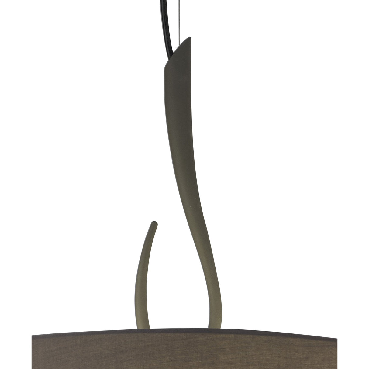 Lua 3-Light Ash Grey Pendant with Elegant Fabric Shade