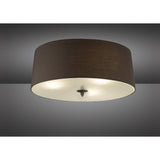 Ash Grey Elegance: Lua Ceiling 3-Light Fixture with Matching Shade