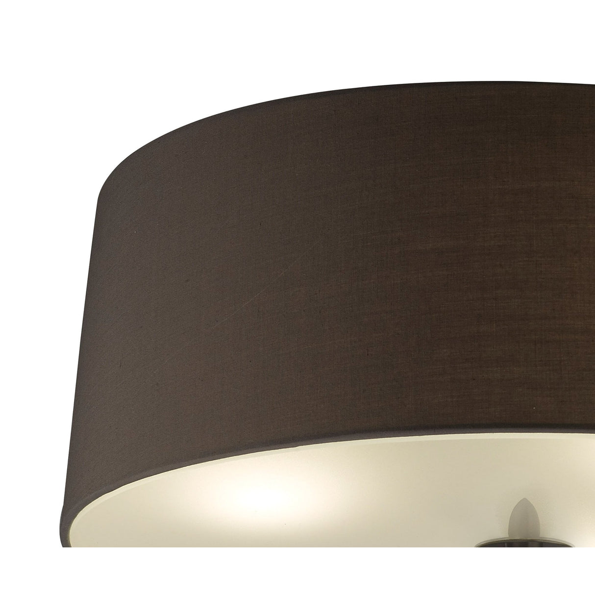 Ash Grey Elegance: Lua Ceiling 3-Light Fixture with Matching Shade