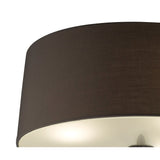 Ash Grey Elegance: Lua Ceiling 3-Light Fixture with Matching Shade