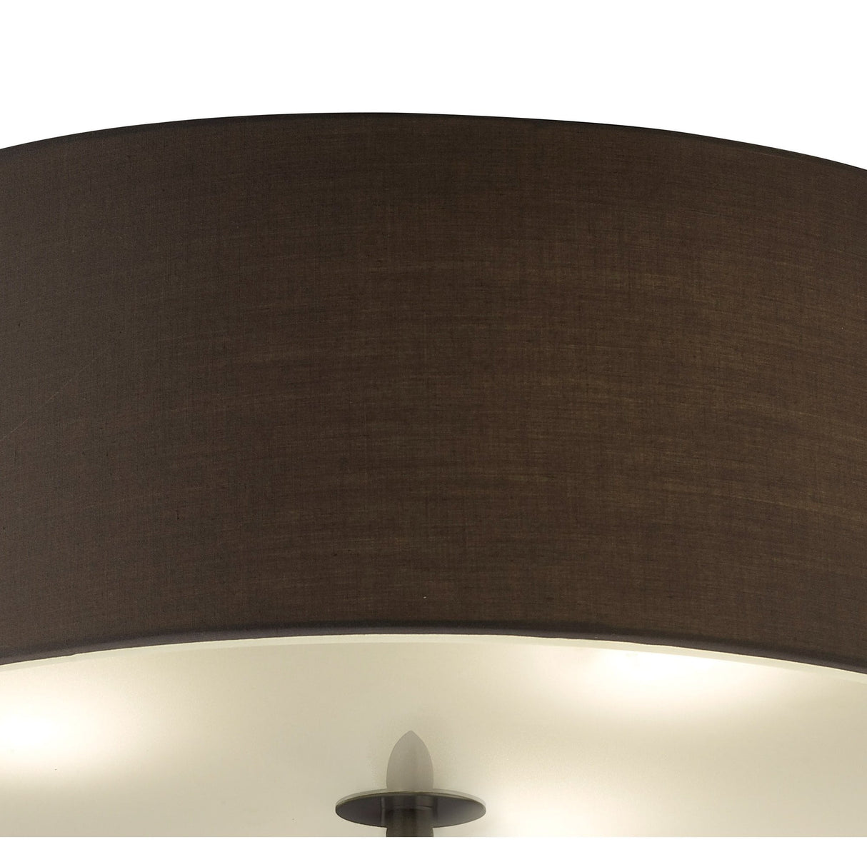 Ash Grey Elegance: Lua Ceiling 3-Light Fixture with Matching Shade