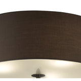 Ash Grey Elegance: Lua Ceiling 3-Light Fixture with Matching Shade