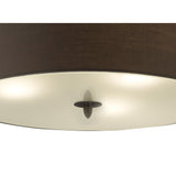 Ash Grey Elegance: Lua Ceiling 3-Light Fixture with Matching Shade