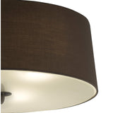 Ash Grey Elegance: Lua Ceiling 3-Light Fixture with Matching Shade