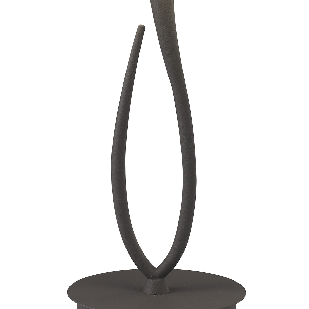 Large Ash Grey Lua Table Lamp with E27 Light and Ash Grey Shade
