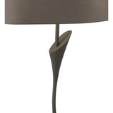 Lua Floor Lamp with Dual Light E27, Elegant Ash Grey Finish and Matching Shade