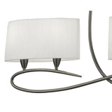 Elegant Satin Nickel Dual-Arm Pendant Light with White Shades
