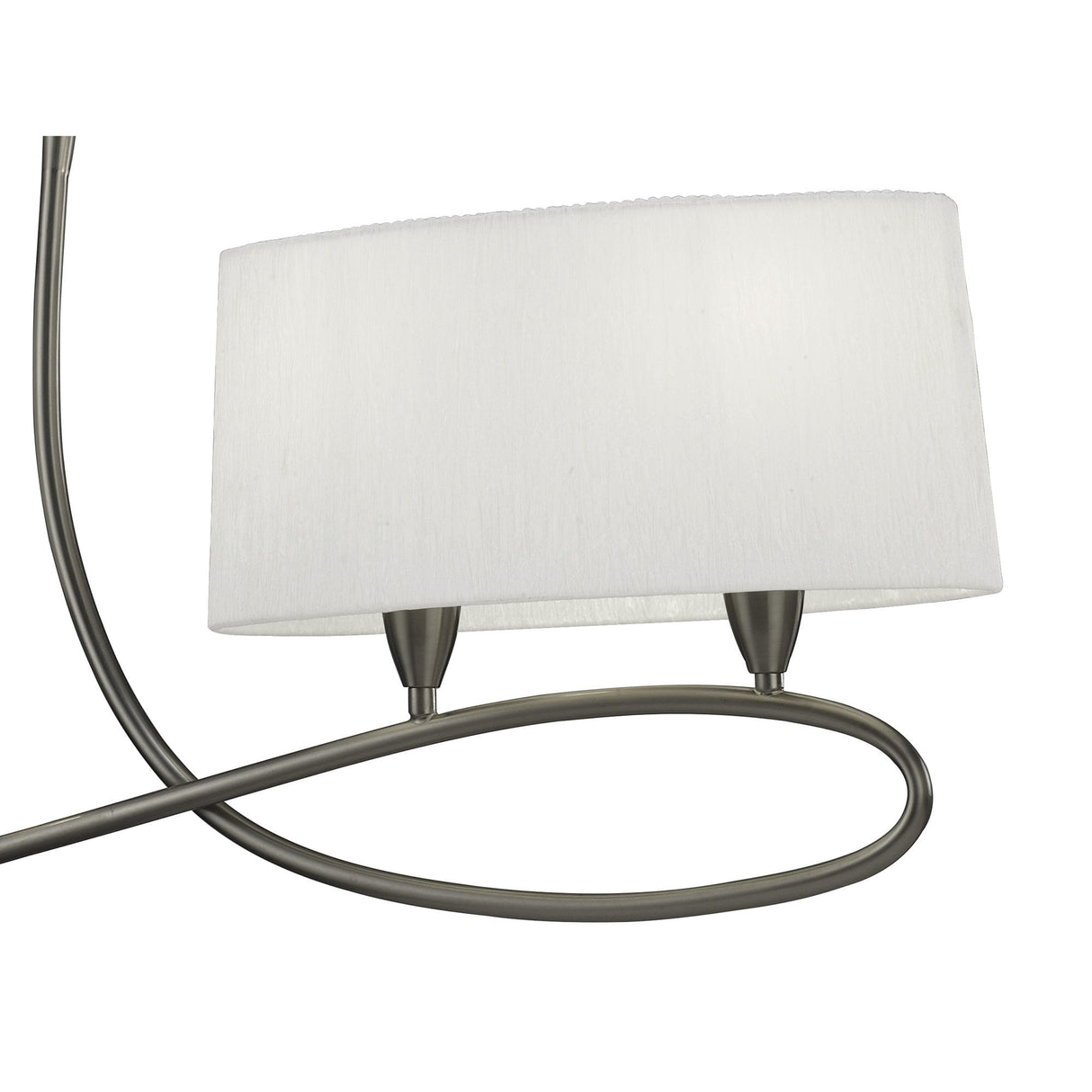 Elegant Satin Nickel Dual-Arm Pendant Light with White Shades