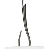 Elegant Lua Trio Pendant Light in Satin Nickel with White Shade
