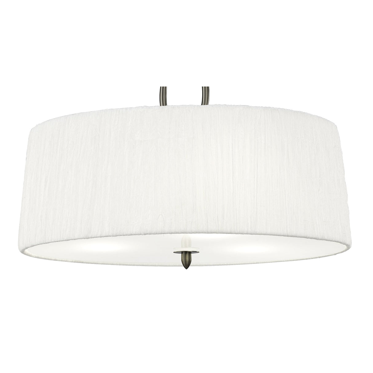 Elegant Lua Trio Pendant Light in Satin Nickel with White Shade