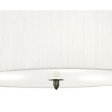 Elegant Lua Trio Pendant Light in Satin Nickel with White Shade