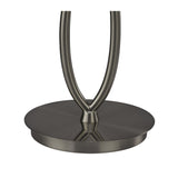 Elegant Satin Nickel Lua Lamp with White Pleated Shade