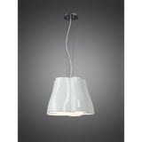 Santiago Sebillano's Miss Pendant - 3-Light Gloss White and Chrome Elegance