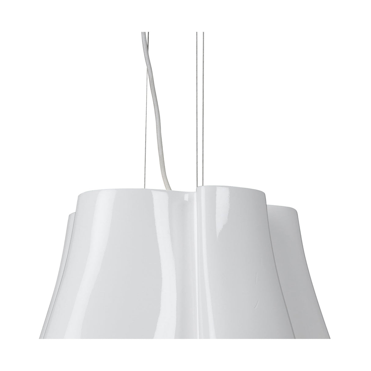Santiago Sebillano's Miss Pendant - 3-Light Gloss White and Chrome Elegance