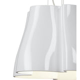 Santiago Sebillano's Miss Pendant - 3-Light Gloss White and Chrome Elegance