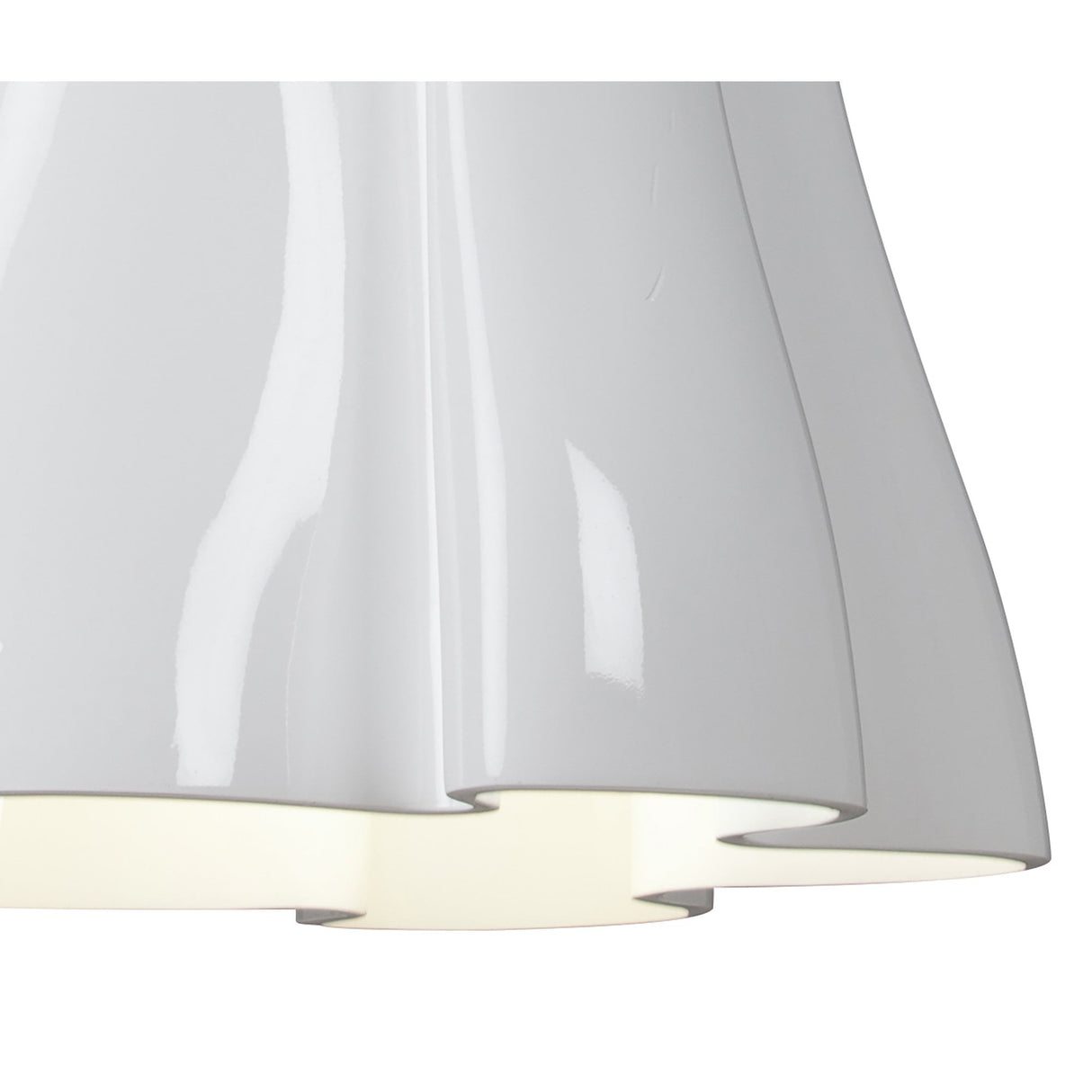 Santiago Sebillano's Miss Pendant - 3-Light Gloss White and Chrome Elegance