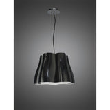 Miss Pendant 3 Light – Gloss Black & Polished Chrome Elegance