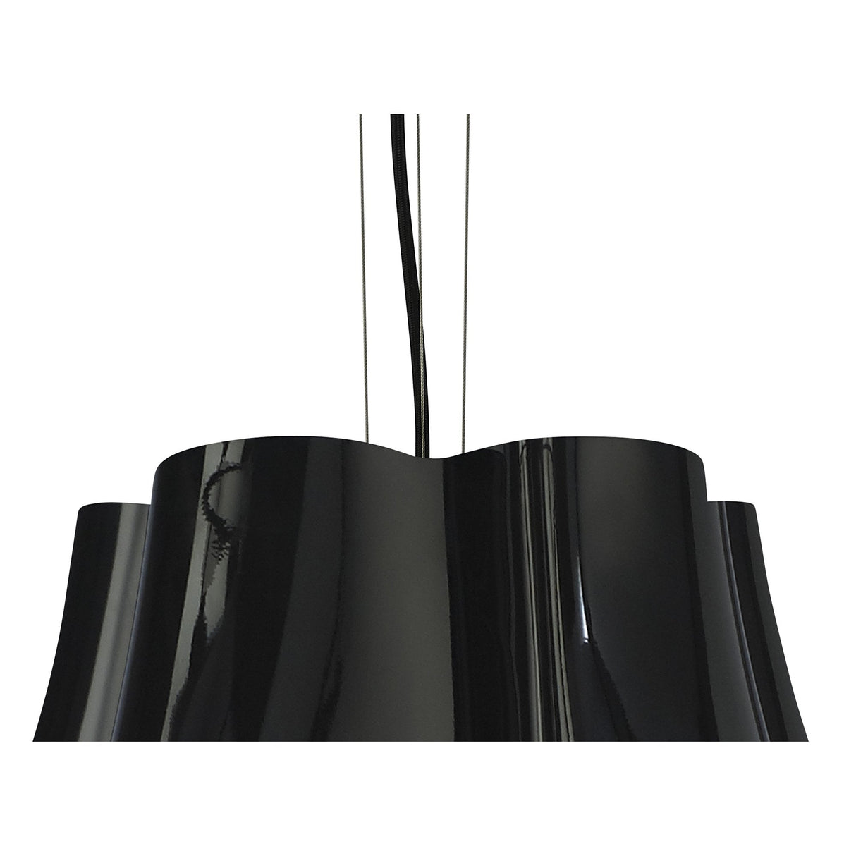 Miss Pendant 3 Light – Gloss Black & Polished Chrome Elegance