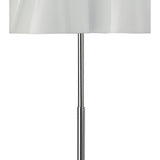 Elegant Trio Illumination Floor Lamp in Gloss White and Polished Chrome