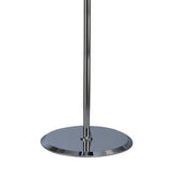 Elegant Trio Light Floor Lamp in Gloss Black and Polished Chrome