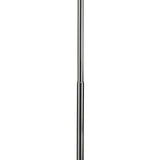 Elegant Trio Light Floor Lamp in Gloss Black and Polished Chrome