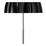 Elegant Trio Light Floor Lamp in Gloss Black and Polished Chrome
