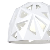 Facette Pendant Light with Gloss White and Polished Chrome Finish