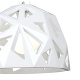 Facette Pendant Light with Gloss White and Polished Chrome Finish