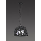 Santiago Sevillano's Facette Pendant Light: Gloss Black & Polished Chrome Elegance