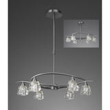 Santiago Sevillano Iku Telescopic Convertible Light Fixture in Satin Nickel