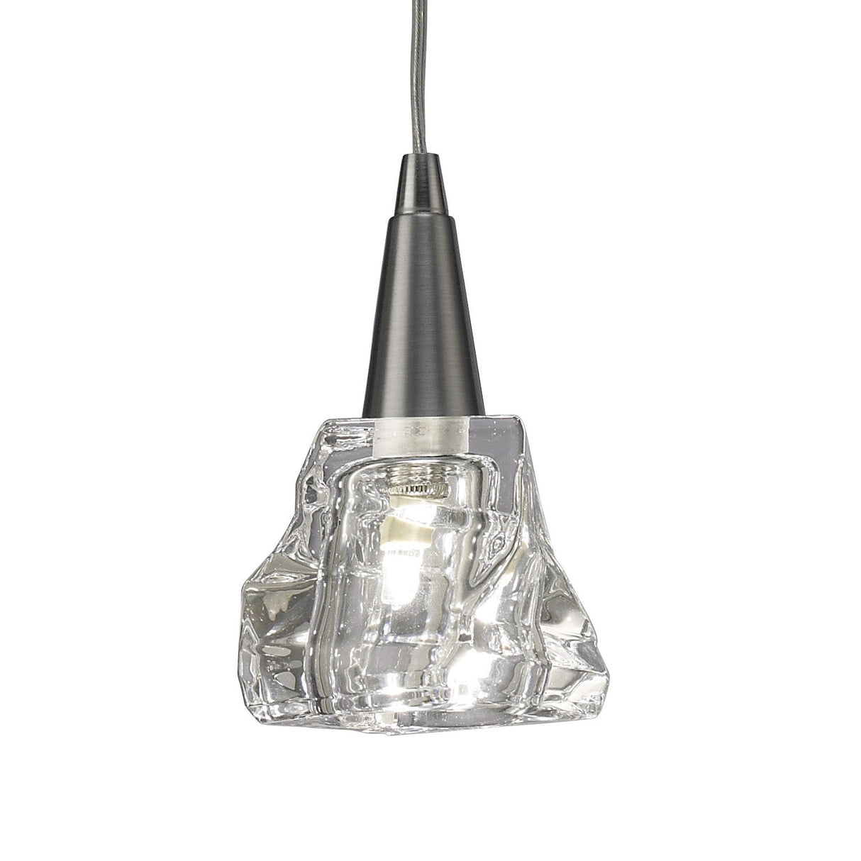 Iku Pendant Single Light, Satin Nickel Finish