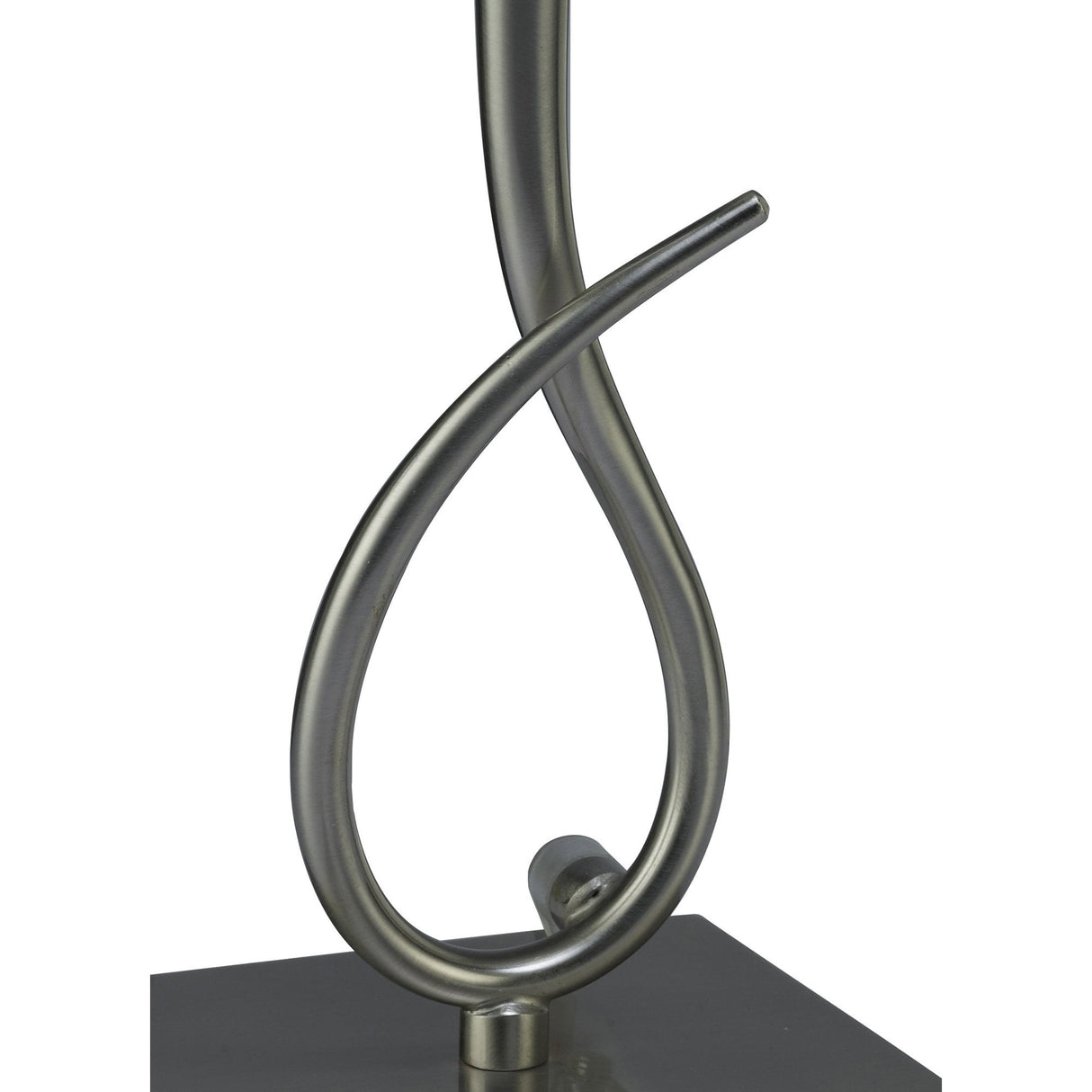 Iku Modern Elegance Table Lamp with Satin Nickel Finish