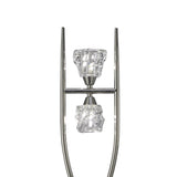 Iku 4-Light G9 Satin Nickel Floor Lamp with Clear Ice-Glacier Glass Shades