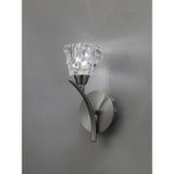 Satin Nickel Iku Wall Lamp with Rocker Switch - Elegant G9 Light Fixture by Santiago Sevillano Sebastia