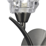 Satin Nickel Iku Wall Lamp with Rocker Switch - Elegant G9 Light Fixture by Santiago Sevillano Sebastia