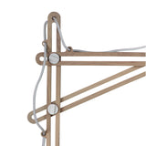 Elegant Matt White Beech Looker Floor Lamp with Adjustable Joints
