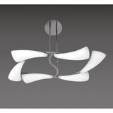 Mistral Telescopic 36W LED Rectangular Chandelier in Polished Chrome/Frosted Acrylic with 3000K Warm Light and 3-Year Warranty