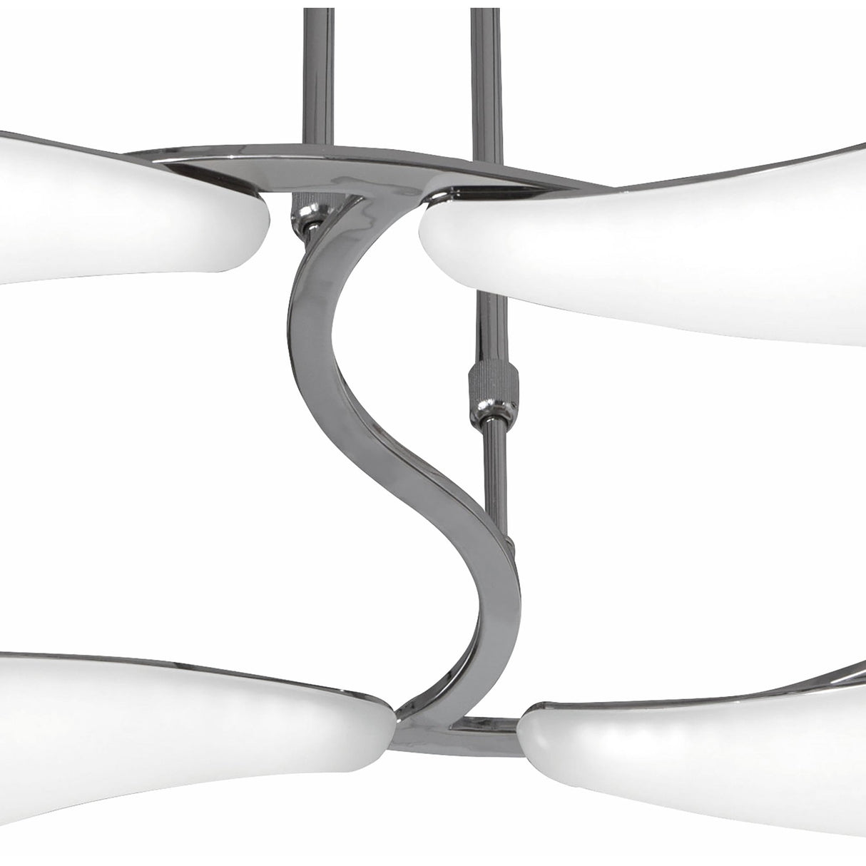 Mistral Telescopic 36W LED Rectangular Chandelier in Polished Chrome/Frosted Acrylic with 3000K Warm Light and 3-Year Warranty