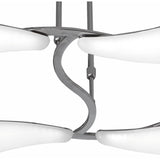 Mistral Telescopic 36W LED Rectangular Chandelier in Polished Chrome/Frosted Acrylic with 3000K Warm Light and 3-Year Warranty