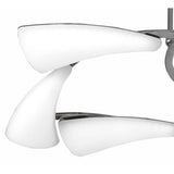 Mistral Telescopic 36W LED Rectangular Chandelier in Polished Chrome/Frosted Acrylic with 3000K Warm Light and 3-Year Warranty