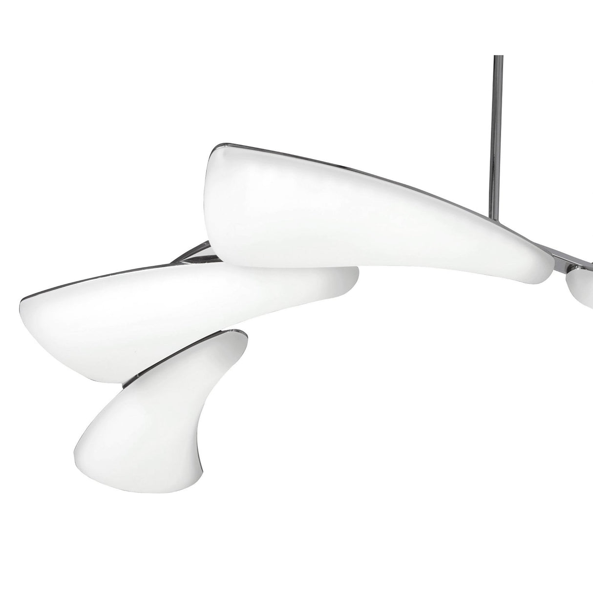 Mistral Telescopic 36W LED Pendant Light, Polished Chrome & Frosted Acrylic, Warm White 3000K, 3240lm, 3-Year Warranty