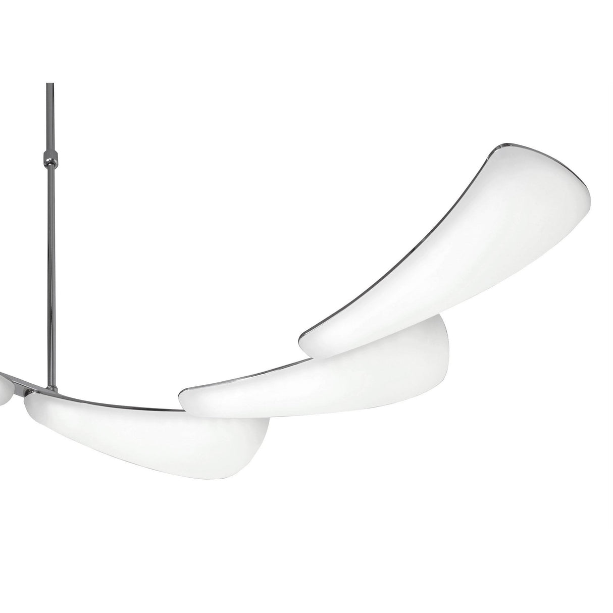 Mistral Telescopic 36W LED Pendant Light, Polished Chrome & Frosted Acrylic, Warm White 3000K, 3240lm, 3-Year Warranty