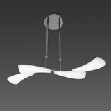 Mistral Telescopic 24W LED Light Fixture in Polished Chrome with Frosted Acrylic Diffusers, 3000K Warm White, 3-Year Warranty