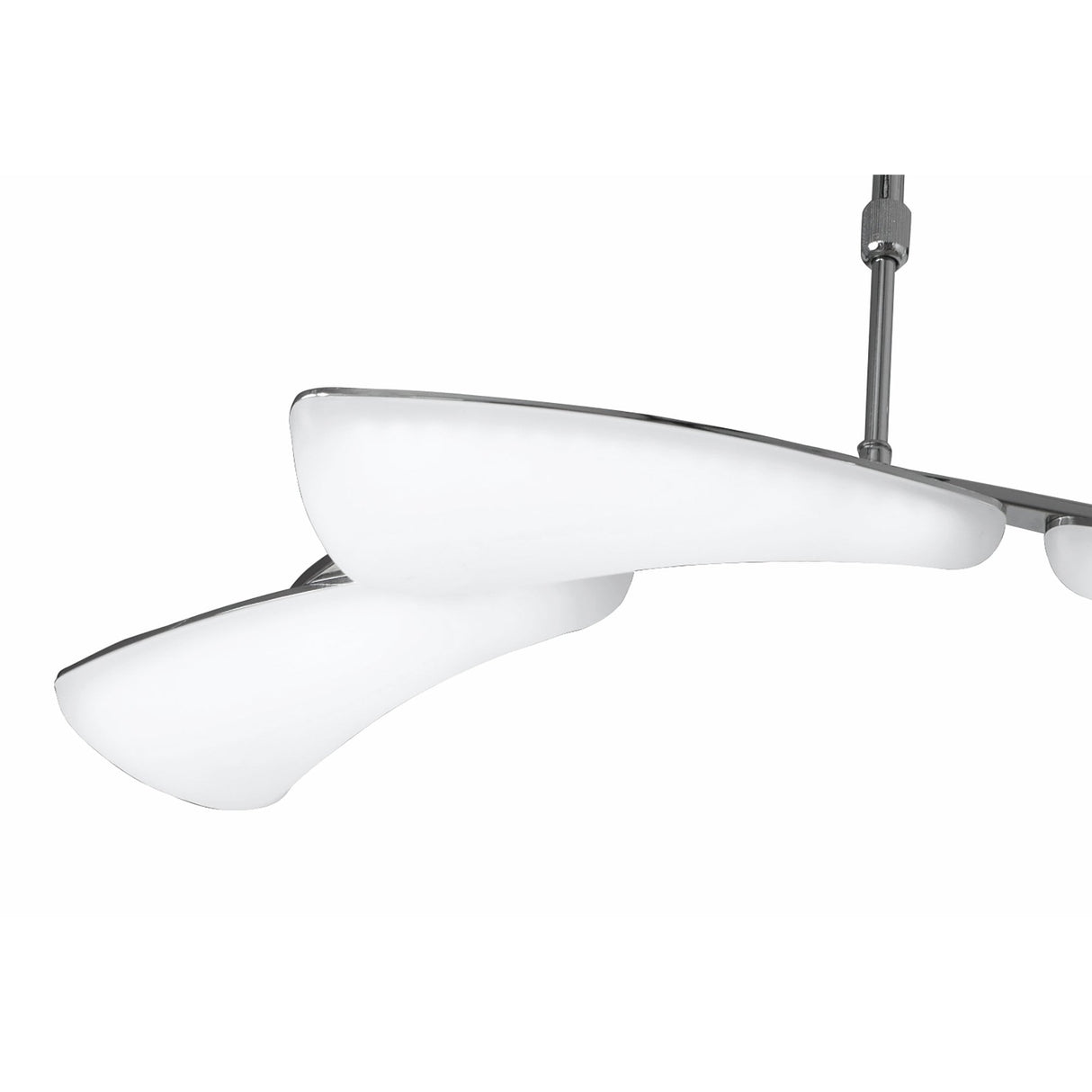 Mistral Telescopic 24W LED Light Fixture in Polished Chrome with Frosted Acrylic Diffusers, 3000K Warm White, 3-Year Warranty