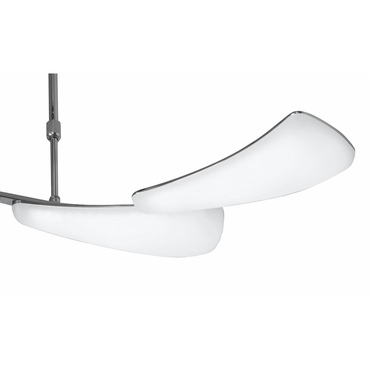 Mistral Telescopic 24W LED Light Fixture in Polished Chrome with Frosted Acrylic Diffusers, 3000K Warm White, 3-Year Warranty