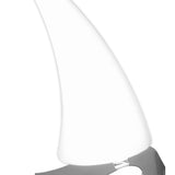 Mistral Table Lamp Left: Polished Chrome & Frosted Acrylic LED Elegance, 540lm, 3000K