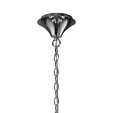 Luxe Illumination: Dual-Tier Crystal Chandelier in Polished Chrome and White Shades